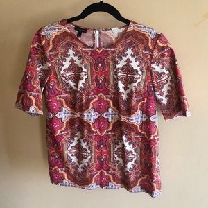 Beautiful Talbots pink paisley top